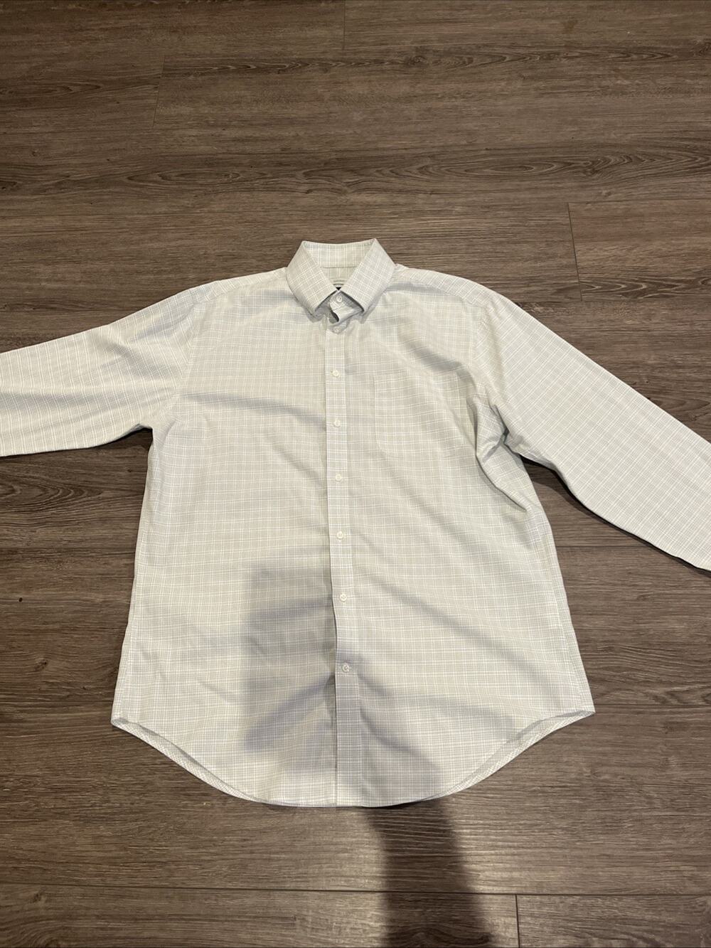 Jos A Bank Traveler Button Down Shirt Men 16 1/2 - 34/35 Tailored Fit Striped